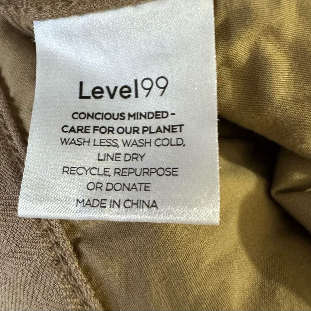 Level 99 Tallulah Wide Leg Linen lyocell Trousers Pants in Sandcastle Khaki 31 - Picture 12 of 14